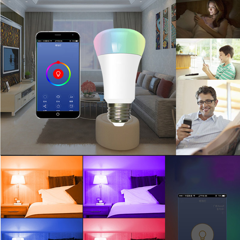 E27 7W RGBW WiFi Smart LED Bulb - Works With APP, Alexa, Google Assistant